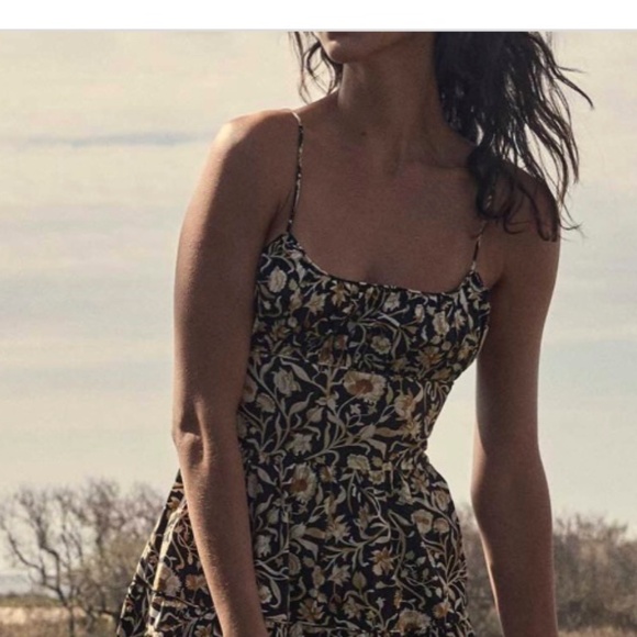 Doen Benoit Midi Dress — Noir Columbia Street Floral • Size S • Like New! - Picture 7 of 11